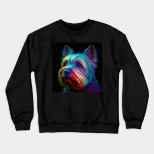 Neon Yorkshire - a Furr-fect valentine gift for your dog-loving pet lover Crewneck Sweatshirt